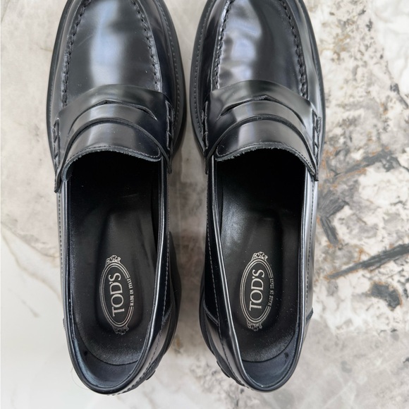Tod's Shoes - Tod's Black Chunky Heel Loafers MOST BEAUTIFUL 🎩